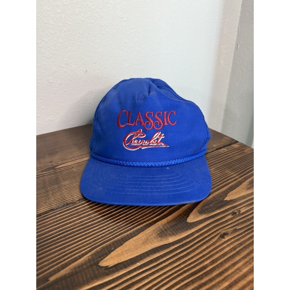 Vintage Classic Chevorlet Blue‎ Snapback Trucker Hat Cap America YoungAn